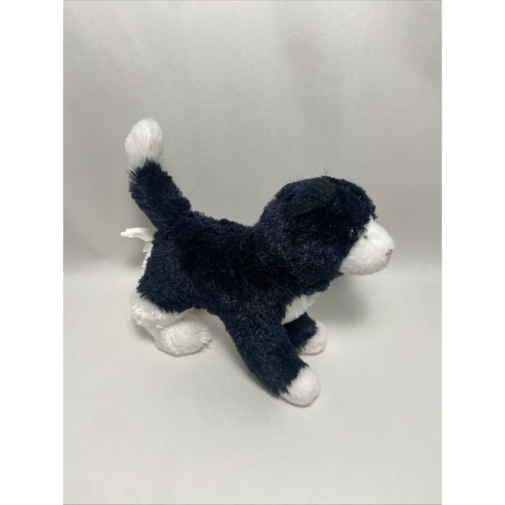 2011  Douglas Cat Plush Black White Snippy Kitten Animal Toy Boots 4092 EUC